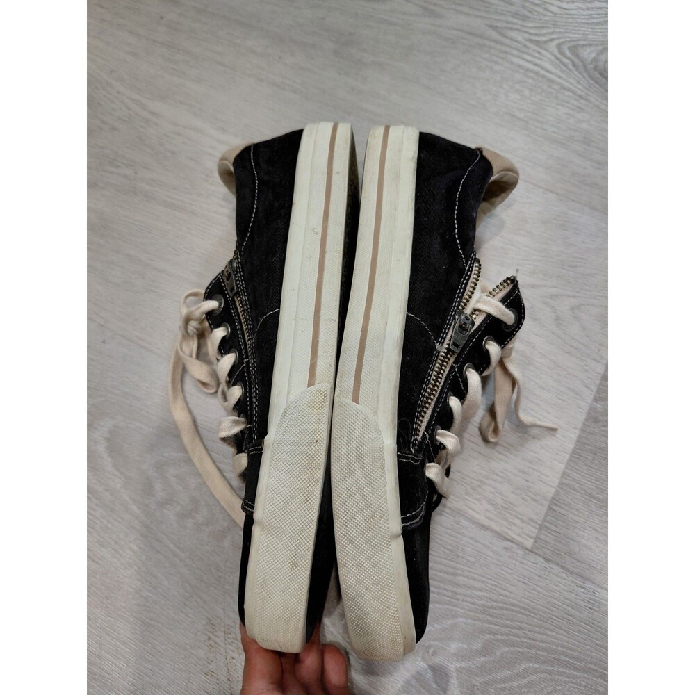 Taos Star Sneakers Women’s Size 11 Black Zipper And Lace Up Shoes Casual - Picture 9 of 14